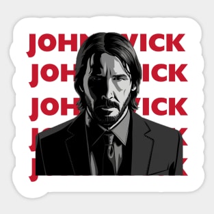 John Wick retro Sticker